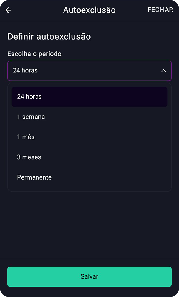 Limite de autoexclusão