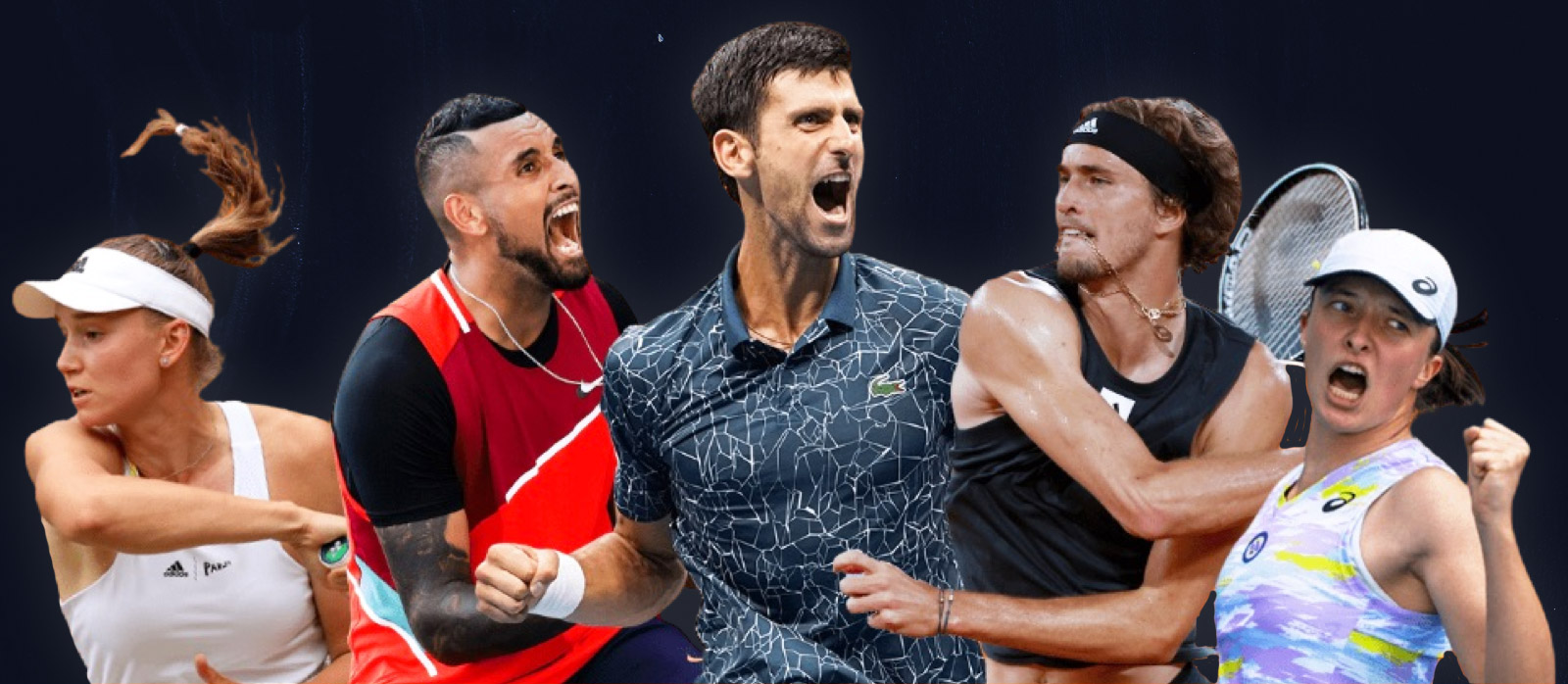 Torneio-exibição de tênis tem Djokovic, Zverev, Kyrgios e Swiatek, entre outros